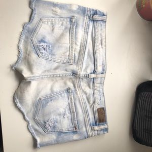 Garage acid wash short shorts